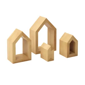 Four houses wooden decoration by mad lab